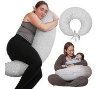 DancesCat 170CM Coussin de Grossesse Dormir, XXL Coussin Allaitement, Coussin Dallaitement et de Grossesse avec Housse Lavable, Coussin Allaitement Bebe, Dormir, Allaiter