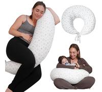 DancesCat 170CM Coussin de Grossesse Dormir, XXL Coussin Allaitement, Coussin Dallaitement et de Grossesse avec Housse Lavable, Coussin Allaitement Bebe, Dormir, Allaiter