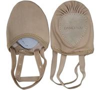 DANCEYOU Demi Pointes Chaussures Danse Gymnastique Rythmique Chaussons Ballet du Ventre Jazz Yoga Danse Moderne pour Femme Fille, Brun Clair XS
