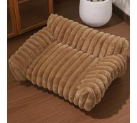 Danchen Canapé orthopédique en peluche pour chien et chat avec fond antidérapant, doux et apaisant, chiot adulte, animaux de compagnie - Pour intérieur et maison, chambre à coucher, salon (marron, 50