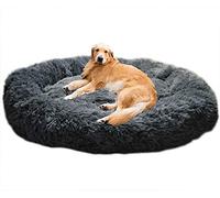 DanChen Lit Apaisant pour Chien XXL,Panier Rond Chien Extra Doux,Lavable,Moelleux Coussin pour Chien Orthopédique, Donut Canapé Chien,Antidérapant,Confortable,pour Chiens Moyens et Grands
