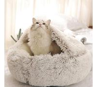DanChen Lit pour Chat Ultra Doux,XL Chat Canapé,Confortable Nid de Chat,Panier pour Chat Apaisant,Grotte pour Chat Lit Hiver Peluche Chaud pour Chat Lavable,Coussin Moelleux pour Chaton et Chiot