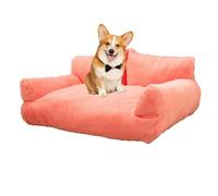 Danchen Lit pour chien, lit doux pour chien et chat avec bords surélevés et fond antidérapant, confortable pour chiots et chats de petite et moyenne taille (rose, 65 x 45 x 26 cm)