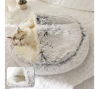 DanChen Panier pour Chat Anti Stress Extra Doux Lit pour Chat Grotte Niche Chat Apaisant Panier de Chien Canapé XXL Confortable Lavable Maison pour Chat Coussin Chat,Antidérapant