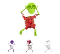 Dancing and Swinging 3D Skull Toy, Funny Stress Relief Clockwork Figure, Desk Decoration and Stress Relief, Desk Decoration Gift for Kids and Adults (Green)