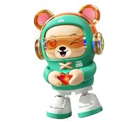 Dancing Bear Toy - Adorable Cute Animal Music Toy, Electric Heart Bear With LED Lights | Interactive Musical Walking Toys For Kids Toddlerr Children Boys Girls Playtime Entertainment Birthday Giftt