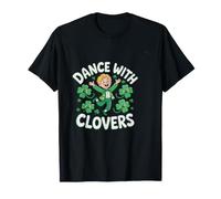 Dancing Clovers Teacher St Patrick's Day Fun School Clover T-Shirt