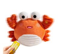 Dancing Crab Toy - Rechargeable Moving Crab for Sensory Play | Interactive Educational Crawling Toy with Music Lights, Funny Crabs Doll for Boys Girls Indoor Home Nursery, 20x16x10cm Orange White