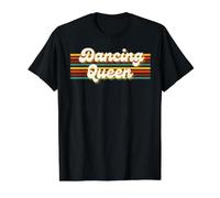Dancing Disco Queen, Ambiance de Danse rétro Vintage des années 70 et 80 T-Shirt Graphique avec Valeur, Homme, Noir, M