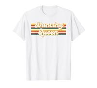Dancing Disco Queen, Ambiance de Danse rétro Vintage des années 70 et 80 T-Shirt Graphique avec Valeur, Homme, Blanc, M