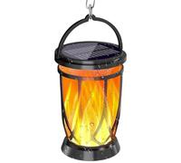Dancing Flame Solar Lantern Light Outdoor, Des Lumières Solaires À Flammes Vacillantes, Une Lampe De Jardin Automobile, Une Fonctionnalité Solaire Intelligente, Portable, 11.2x11.2x16.5 Cm, Pour La Vo