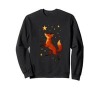 Dancing Fox Under Stars Scène de Nuit ludique dans la forêt Sweatshirt