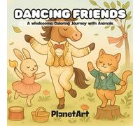 Dancing Friends: A wholesome Coloring Journey with Animals