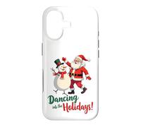 Dancing Into The Holidays Père Noël Bonhomme de Neige Cadeau Homme Femme Coque pour iPhone 17