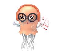 Dancing Octopus Toy - Cute Electric Interactive Toy, Music Movement Playmate| Battery Operated Entertainment Figure, Electric Playing Supplies For Children, Car, Bedroom