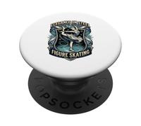Dancing on Ice Patinage Artistique Elegance of Steel PopSockets PopGrip Adhésif