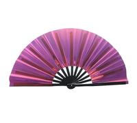 Dancing Popping Fan - Foldable Reflective Performances Fan | PVC Fantasy Holographic Effect Accessory | Hand Fan Bulk Hand Clap Fan Popping Fan | Dance Popping Fan For Music Festivals Carnival