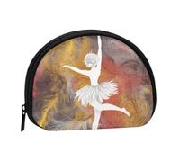 Dancing _ Porte-monnaie avec imprimé plumes pour femme et enfant, Plume dansante, Taille unique, Pochette à monnaie