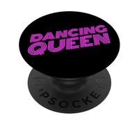 Dancing Queen Disco Retro Script années 70 PopSockets PopGrip Adhésif