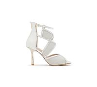 Dancing Queens - Chaussures de danse Glow Star Glitter - Talon 7 cm - Semelle évasée et extérieure, argenté, 37 EU