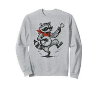 Dancing Raccoon Banjo Player Cute Cottagecore Bluegrass Sweatshirt