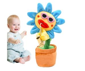 Dancing Singing Sunflower - Light Up Echo Speaking Floral Character, Rhythm Moving Musical Soft Figure Amusement | Cheerful Sound Action Mimicry Fun Present for Children