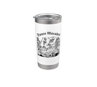 Dancing Skeletons - Dance of Death, Danse Macabre Medieval Gobelet isotherme en acier inoxydable double paroi