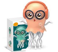 Dancing Squid Toy, Dancing Jellyfish Toy, 2025 New Tummy Time for, with LED Light and Music,Funny Squid for Office Desk Decor (Orange)
