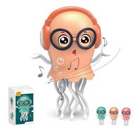 Dancing Squid Toy, Magic Dancing Octopus Toy, Automatic Evasion Crawling Octopus, with Music and Light (Orange)