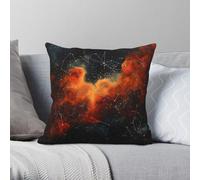 Dancing The Dark Matter Waltz Nebula Taie d'oreiller carrée Polyester Lin Velours Imprimé Fermeture Éclair Housse de coussin décorative pour la maison