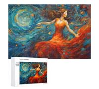 Dancing The Night Away Puzzle Décoratif en Bois, 1000 PCS - Projet Puzzle du W nd - À Assembler, Encadrer Et Exposer