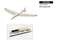 Dancing Wings Hobby Fd12 Envergure De 1200mm Windrunner Discus Launch Planeur En Bois De Balsa F3k Dlg Rc Kit D'avion / Kit+Servos-Générique