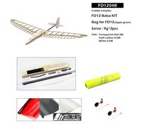 Dancing Wings Hobby Fd12 Envergure De 1200mm Windrunner Discus Launch Planeur En Bois De Balsa F3k Dlg Rc Kit D'avion / Kit+Servos-Générique