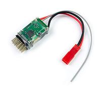 Dancing Wings Hobby Micro récepteur 2,4 G 6 canaux série RX44 compatible S-FHSS/DSM2/DSMX/FRSKY D-16/FRSKY D-8 intégré 15A/2-3S ESC brossé (RX444)