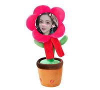 Dancing With Custom Face Custom Dancing Talking Sunflower What You Say Sings imite les chansons drôles pour anniversaire et fête (rouge, 35 cm)