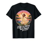 Dancing Woman Sunset Meadow Blissful Apparel T-Shirt