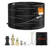 DANCINGBOAR 20M Deboucheur Canalisation Haute Pression Pour Karcher K2-K7 | Raccord 1/8 pouce Furet Professional Tuyau pour 3 Adaptateurs& 2 Buses,Compatible avec Karcher K2-K7,BOSCH AQT,LAVOR