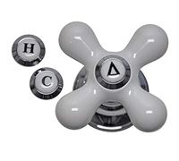 Danco 46004 Robinet en porcelaine Blanc/chromé