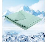 Danctec Couverture Rafraîchissante pour Sueurs Nocturnes, Jeté Frais D'Été pour Les Personnes Ayant Chaud, Q-Max > 0,45 pour Lit Double, Canapé, Voyage, Adultes Ou Ménopause, 200 x 220 cm, Vert
