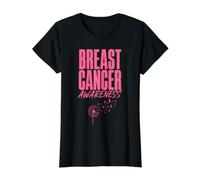 Dandelion Breast Cancer Awareness Pink Ribbon Support T-Shirt Graphique avec Valeur