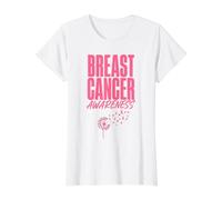 Dandelion Breast Cancer Awareness Pink Ribbon Support T-Shirt Graphique avec Valeur