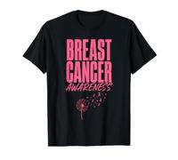 Dandelion Breast Cancer Awareness Pink Ribbon Support T-Shirt Graphique avec Valeur