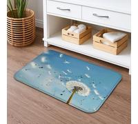 Dandelion Breeze Tapis de bain à séchage rapide, doux, absorbant et antidérapant, tapis de bain d'été en mousse à mémoire de forme, lavable pour décoration de salle de bain, 40,6 x 61 cm