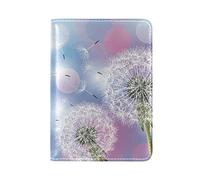 Dandelion De Mouche Bleue Blanche Détenteur d'un Passeport Titulaire Etui en Cuir Véritable Couverture de Passeport pour Voyage Hommes Femmes