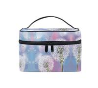 Dandelion De Mouche Bleue Blanche Sac Cosmétique Organisateur Fermeture à Glissière Sacs Trousse de Maquillage Pochette Cas de Toilette pour Voyage Les Femmes Filles
