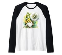 Dandelion Flower For Hippie Mom And Dad Funny Garden Gnome Manche Raglan