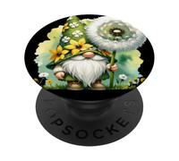 Dandelion Flower For Hippie Mom And Dad Funny Garden Gnome PopSockets PopGrip Adhésif