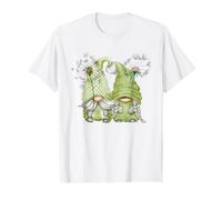 Dandelion Flower Pattern for Women with Funny Garden Gnomes T-Shirt Graphique avec Valeur