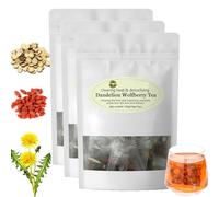Dandelion Wolfberry Tea, dandelion tea Organic Bag, Dandelion Root Tea Seven Herbal Ingredients (3Bags)