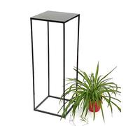 DanDiBo 434 Tabouret à fleurs carré en métal Noir Hauteur 62,5 cm